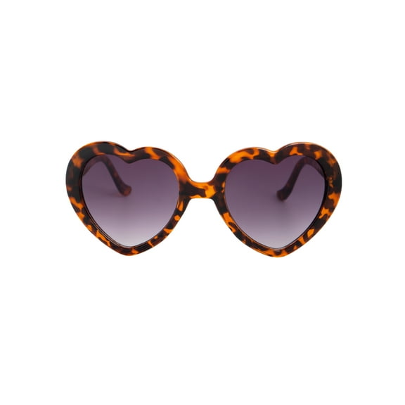Gravity Shades Heart Shaped Sunglasses, Leopard