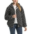 thumbnail image 3 of SWSMCLT Women's Long Sleeve Fuzzy Coat Hoodie Winter Pocket Sweatshirt Full Zip Top Hooded Fleece Fuzzy Cute Black Large, 3 of 4