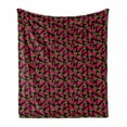 thumbnail image 1 of Melon Soft Flannel Fleece Throw Blanket, Creative Fruit Pattern with Slices of Watermelon, Cozy Plush for Indoor and Outdoor Use, 50" x 60", Blue Dark Coral, by Ambesonne, 1 of 5