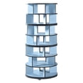 thumbnail image 6 of Kings Brand Furniture - 7-Tier Rotating Shoe Rack, 360° Revolving Lazy Susan Spinning Shoe Rack Tower Storage Organizer for Closet Entryway Bedroom Hallway, Blue, 6 of 6
