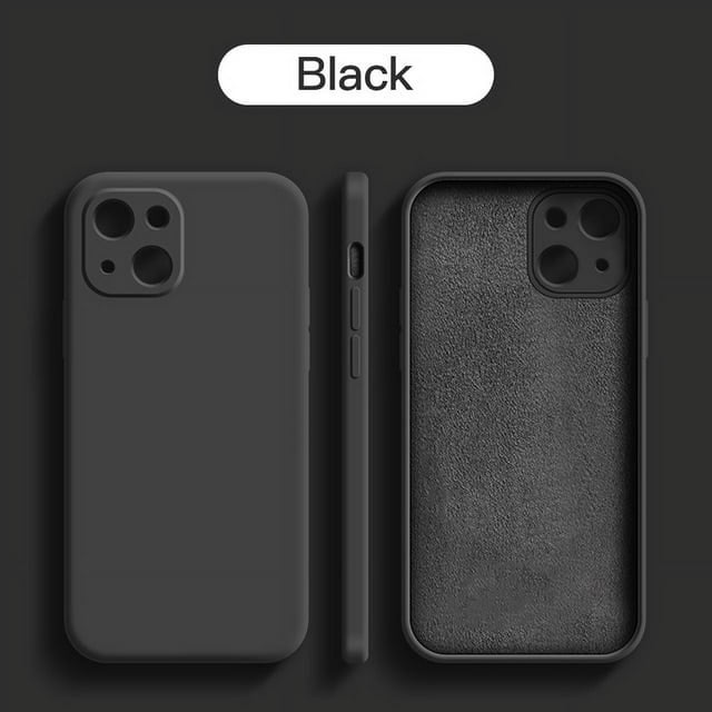 Original Square Liquid Silicone Phone Case For iPhone 14 13 12 Pro Max Mini Plus SE 2023 Shockproof Back Cover