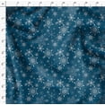 thumbnail image 4 of Soimoi Blue polyester Crepe Fabric Snow Flakes Floral Printed Craft Fabric by the Yard 52 Inch Wide, 4 of 5