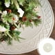thumbnail image 1 of Falda de punto blanca para árbol de Navidad | Tapete redondo para árbol de Navidad | Adornos navideños para árboles artificiales | Varios tamaños disponibles, 1 of 5