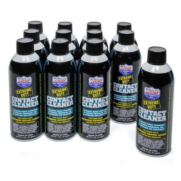 Lucas Oil 10799-12 11 oz Extreme Duty Contact Cleaner, Pack of 12