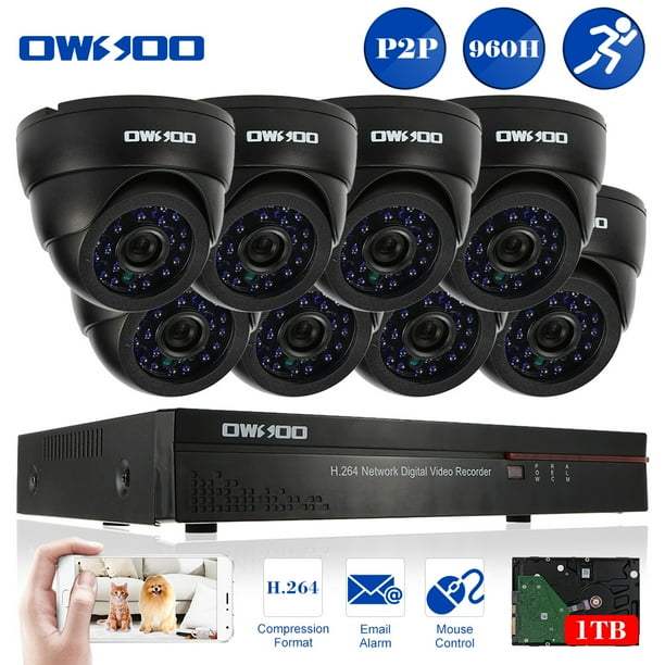 OWSOO 8CH Full 960H/D1 DVR Security System With 4/8pcs Indoor Infrared
