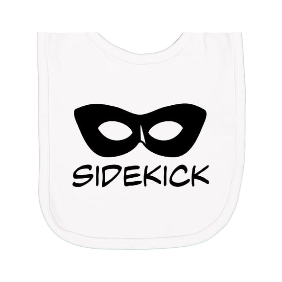 Inktastic Sidekick Kids Superhero Mask Newborn Bib