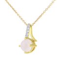 thumbnail image 2 of 9ct Gold Jewelco London 2pts Diamond 0.45ct Opal Kiss Crossover Necklace 18", 2 of 5