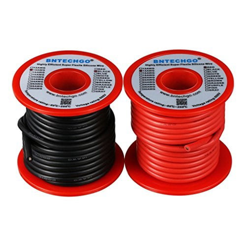 30 AWG Gauge Silicone Wire Spool Fine Strand Tinned Copper 100 ft Red