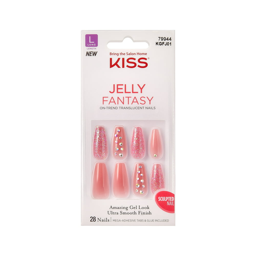 KISS Gel Fantasy Jelly Nails - Be Jelly - Walmart.com - Walmart.com