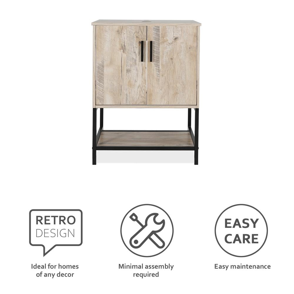 Eclife 24-Inch Oak Bathroom Vanity Base Only, 1-Pack