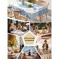 thumbnail image 5 of Navy Blue Coastal Turtle Table Cloth, Ocean Coral Nautical Waterproof Tablecloth for Rectangle Tables, Reusable Washable Fabric Table Cover for Restaurant Kitchen Dining Tables 60"x120", 5 of 6
