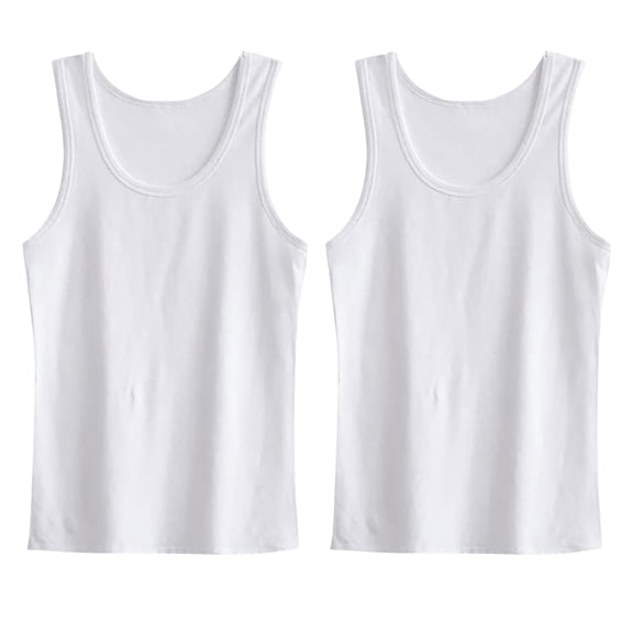 Ierhent Mens Tank Tops Mens Pro Cotton Pro Stretch Tank Tops A Shirts White,4XL