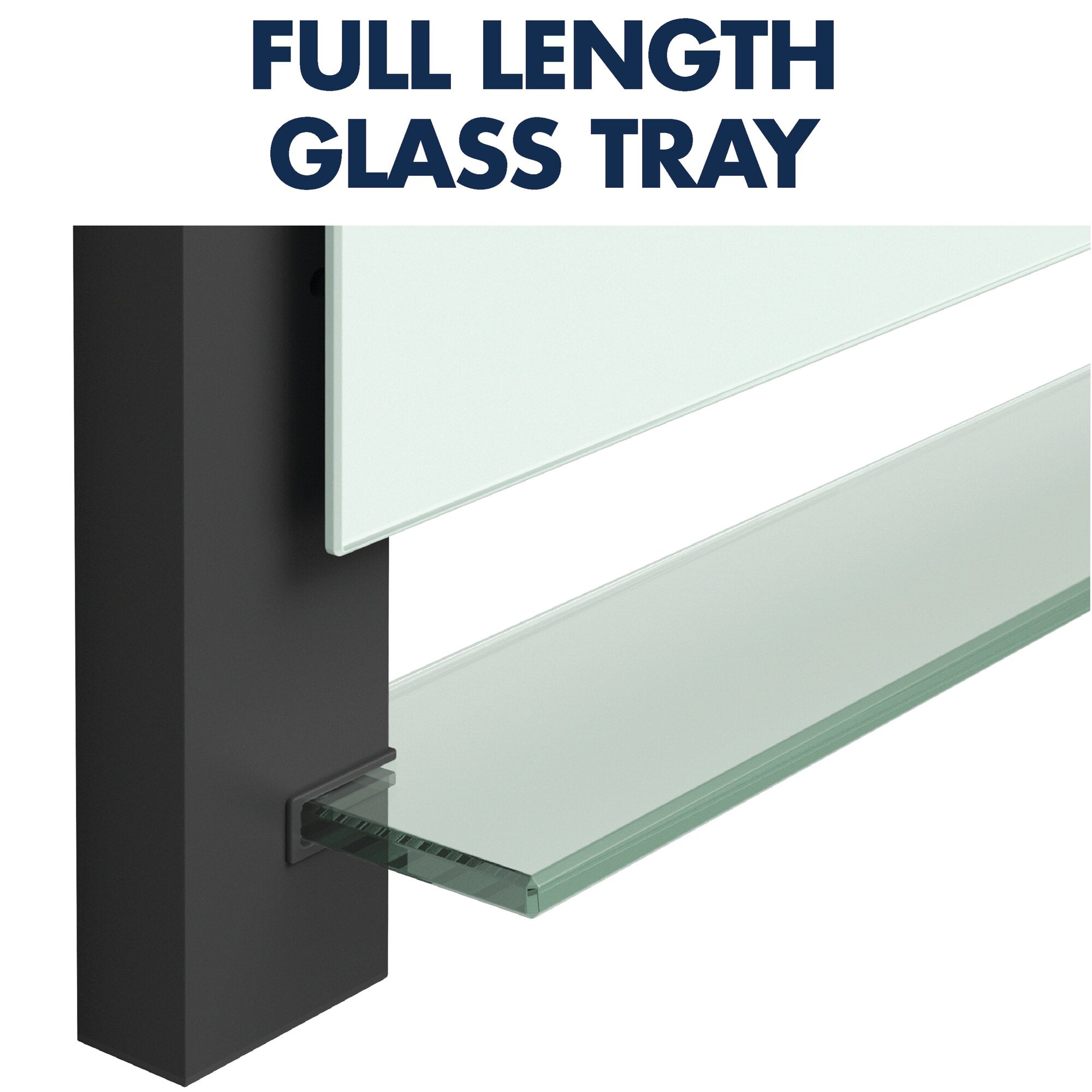 Quartet® Evoque™ Magnetic Unframed Glass Marker Whiteboard, 74" x 42", White/Black