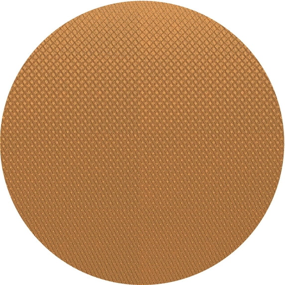 Ahgly Company Machine Washable Indoor Round Transitional Mahogany Brown Area Rugs, 3' Round