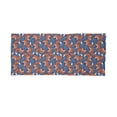 thumbnail image 2 of Fox Neck Gaiter, Doodle Hearts and Flowers, Unisex, Navy Blue Orange, by Ambesonne, 2 of 3