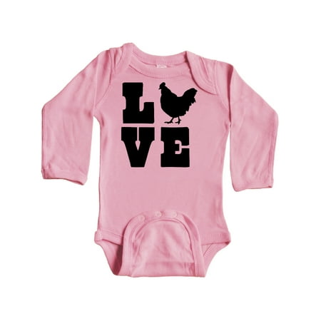 

Inktastic Love Chickens Gift Baby Boy or Baby Girl Long Sleeve Bodysuit