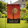 thumbnail image 2 of Hello Fall Garden Flag, Autumn Tree Yard Decor, Seasonal Outdoor Banner, Full Moon Fall Garden Sign, Harvest Porch Decoration, Halloween Gift, 2 of 7
