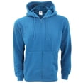 thumbnail image 1 of SG - Sudadera lisa con cremallera y capucha Modelo Full Zip hombre/caballero - Deporte/Gimnasio/Running (Azul), 1 of 1