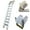White, variant on INTSUPERMAI Narrow Wall Mounted Folding Ladder Loft Stair 12 Steps Magnesium Alloy Black and White
