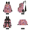 thumbnail image 2 of Fashion Quilted Backpack for Women Lightweight Travel Daypack Casual Bag for Shopping Travel Colorful Cartoon Halloween Icons S, 2 of 7