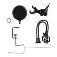 thumbnail image 2 of Microphone and Smartphone Stand Desk Holder with Clamp Windscreen for Live Stream/Online Course/Karaoke, 2 of 6