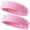 Pink, variant on AWASD 2PC Classic Moisture Wicking Sports Headband for Women Men Comfortable Cotton Cloth Sweatband for Women Adjustable Workout Running Yoga Headbands(Color Black One Size)