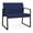 House Cobalt, variant on Gansett Reception Waiting Room Bariatric Chair / Black Steel / Navy Blue