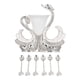 thumbnail image 2 of Juego De Cuchara De Cena Decorativa, Juego De Vajillas De Forma De Cisne Exquisito Con Elegante Soporte De Cuchara Con 6 Cucharas Para Frutas De Café., 2 of 7