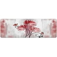 thumbnail image 4 of Rustic Farmhouse Bath Mat, Farm Red Daisy Floral Flowers Butterfly Country Wooden Bath Rug for Bathroom, Grey White Bath Mat Soft Non Slip Bath Rugs, 16X48IN, 4 of 5