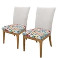 thumbnail image 2 of Balery Trendy Floral Design Stretch Couch Cushion Covers, Individual Sofa Cushion Covers, Soft Chair Sofa Seat Cushion Slipcover with Elastic Bottom Milk Silk-16.9in, 2 of 9