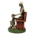 thumbnail image 3 of Ebros DOD Love Never Dies Skeleton Man Patting His Dog By Park Bench Figurine, 3 of 8