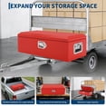 thumbnail image 2 of 30x13x10in Steel Truck Bed Tool Box with Diamond Plate Side Handle and Lock Keys Portable Storage Organizer for Pickup RV Trailer Red, 2 of 7