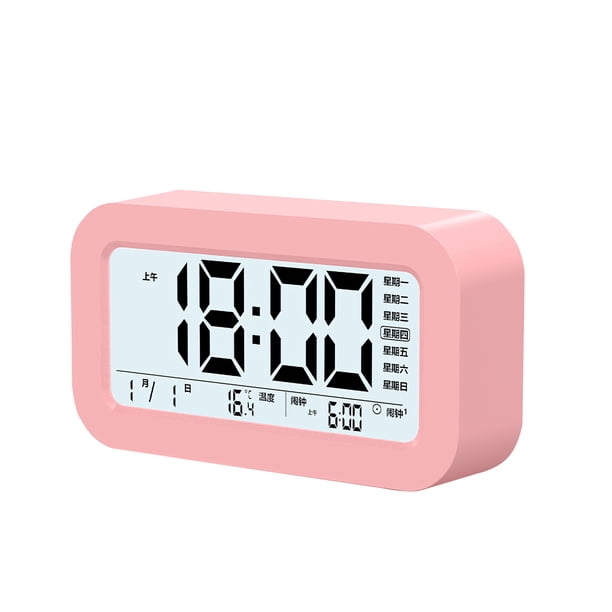 Despertador Digital Despertador De Mesa Lcd Despertador De Espejo Con Temperatura Fecha Visualización De Fecha Alarma Triple Alimentado Por Batería Para Oficina En Casa Hotel sonducket HA025807-03