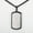 Black, variant on Dog Tag Pendant Necklace for Men Black Silver Color Cuban Chain