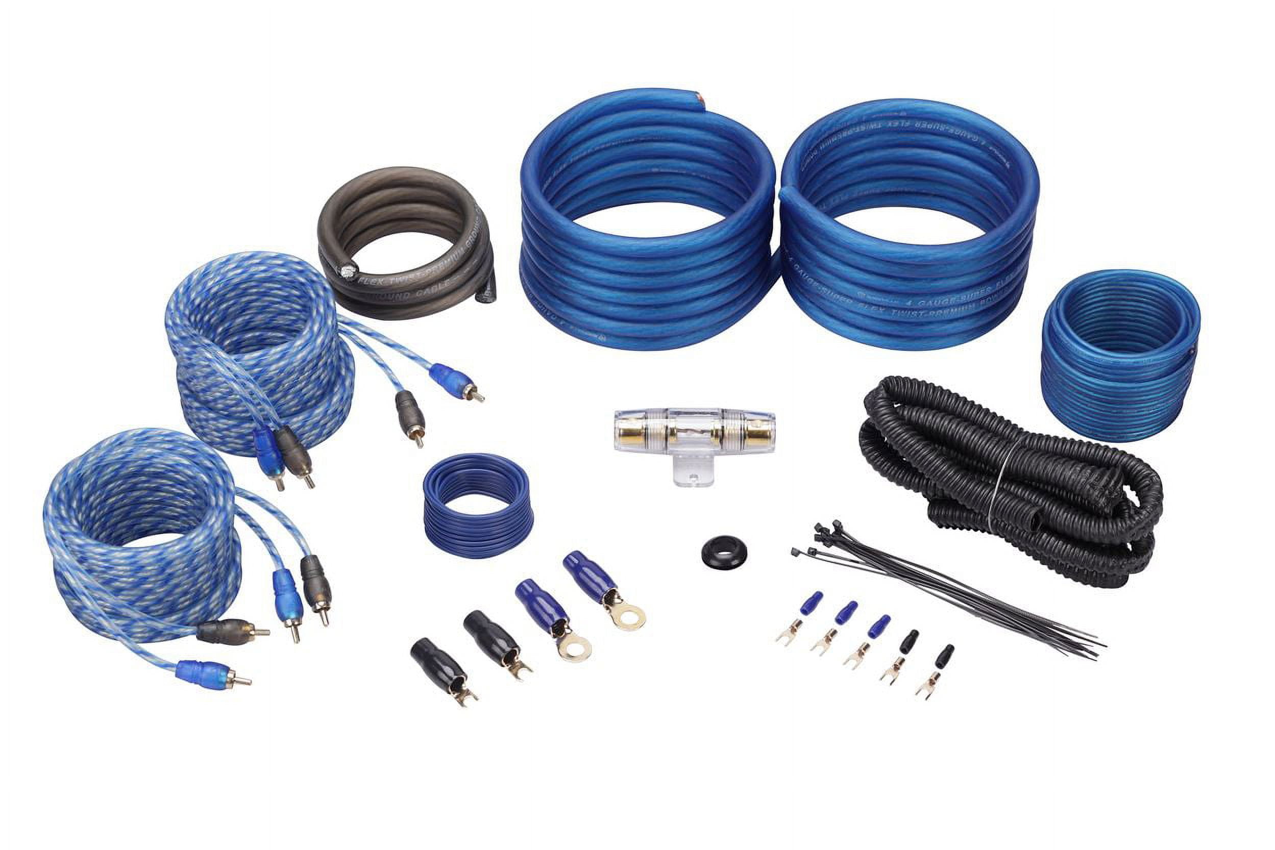 Crunch GP-1500.4 1500 Watt 4-Channel Car Stereo Amplifier+Amp Wire Kit
