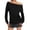 Black, variant on Lixiuxyad Womens Off The Shoulder Tops Summer Casual Long Sleeve T Shirts Blouse Womens Summer T Shirts,Black L