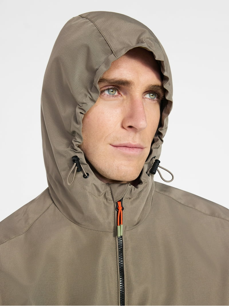 Ozark Trail Men's Windbreaker Jacket with Hood, Sizes S-3XL