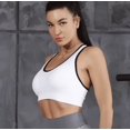thumbnail image 3 of Women Seamless Padded Strappy Sports Bra Yoga Fitness Running Sportswear top, 3 of 4
