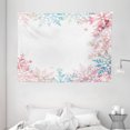 thumbnail image 1 of Winter Tapestry, Abstract Winter Inspired Snowflake Design with Soft Color Palette Image, Wall Hanging for Bedroom Living Room Dorm Decor, 80W X 60L Inches, Coral Blue Pale Green, by Ambesonne, 1 of 2