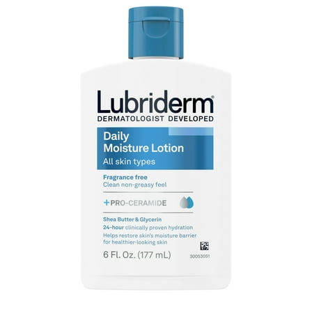 Lubriderm Unscented Daily Moisture Lotion   Pro-Ceramide, 6 fl. oz