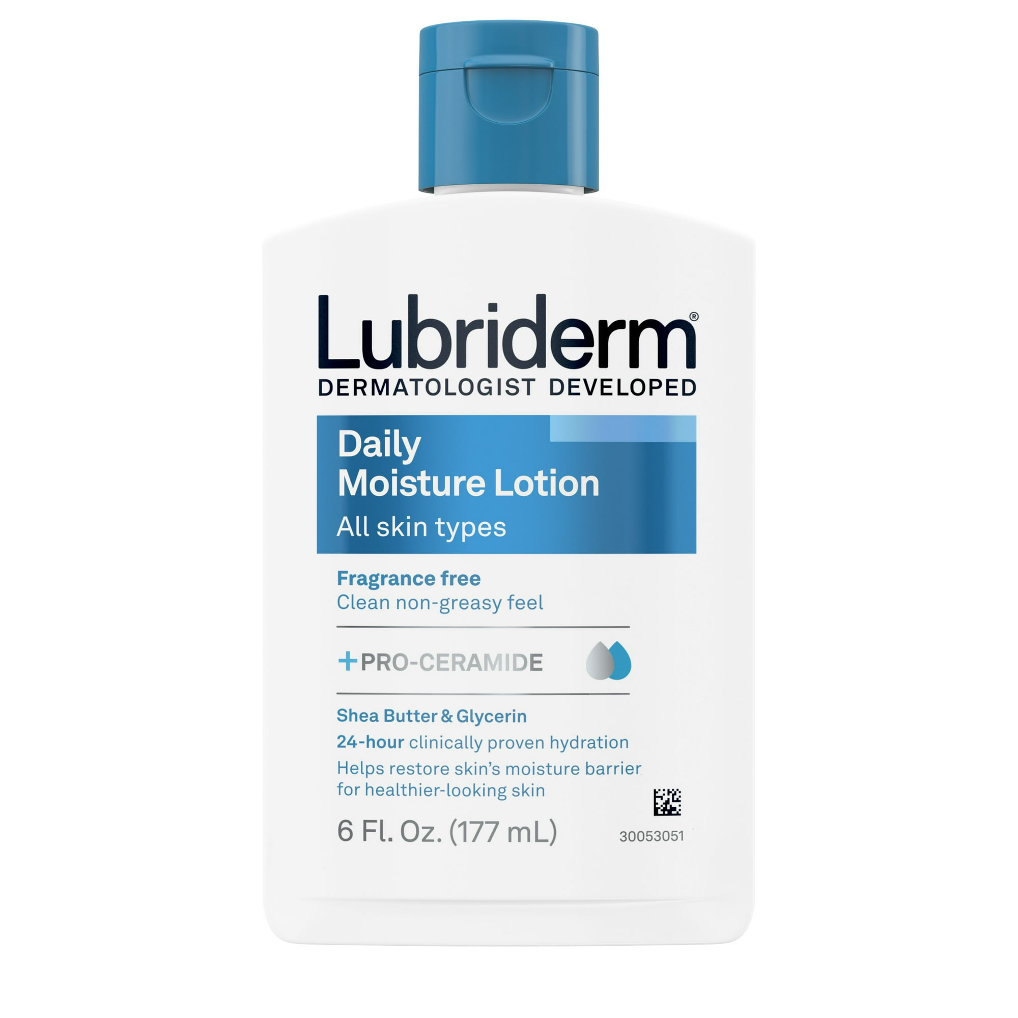 Lubriderm Unscented Daily Moisture Lotion + Pro-Ceramide, 6 fl. oz