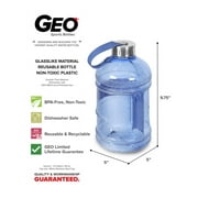 Geo sports bottles 0.5 gal Dark Blue Plastic Water Bottle