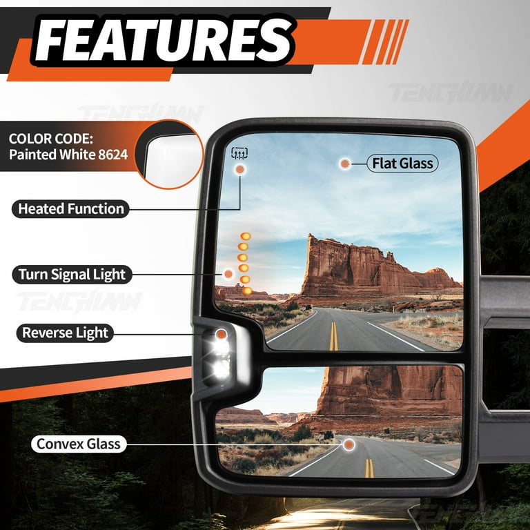 LED Switchback Tow Mirror Signal Light For 2014-2018 Chevy Silverado & GMC Sierra - Smoked Lens