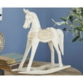 thumbnail image 3 of 14" x 15" Light Brown Wood Horse Sculpture, by DecMode, 3 of 13