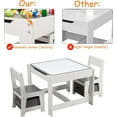 thumbnail image 3 of Kids Table and Chair Set, 3 in 1 Wooden Activity Table with Storage Drawer for Toddlers Drawing, Reading, Crafts, Play, 2 in 1 Detachable Tabletop Table and Chair Set for Home, Nursery, Playroom, 3 of 6