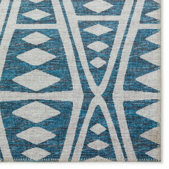 Addison Rugs Indoor/ Outdoor Addison Yuma Southwest Tribal WashableArea Rug 8' x 10' - Blue