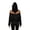 Black, variant on Backless Mesh Hoodie For Women Sexy Back Sequin See Through Fishnet Pullover Tops Streetwear Long Sleeve Open Back Hoodies