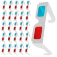 thumbnail image 1 of LITINKIMI 70 Pcs Lunettes 3D Rouges et Bleues Confortables pour Cinéma Maison et Fêtes, 1 of 8