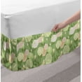 thumbnail image 2 of Rose Bed Skirt, Abstract Pastel Colored Blossoms and Buds Romantic Spring Garden, Elastic Bedskirt Dust Ruffle Wrap Around for Bedding Decor, 4 Sizes, Pistachio Green White, by Ambesonne, 2 of 2
