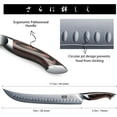 thumbnail image 4 of Carving Slicing Knife, 12 Inch Japanese High Carbon Steel Brisket Knife with Ergonomic Pakkawood Handle, Razor Sharp Curved Butcher Breaking Knives for Meat Cutting, 4 of 4